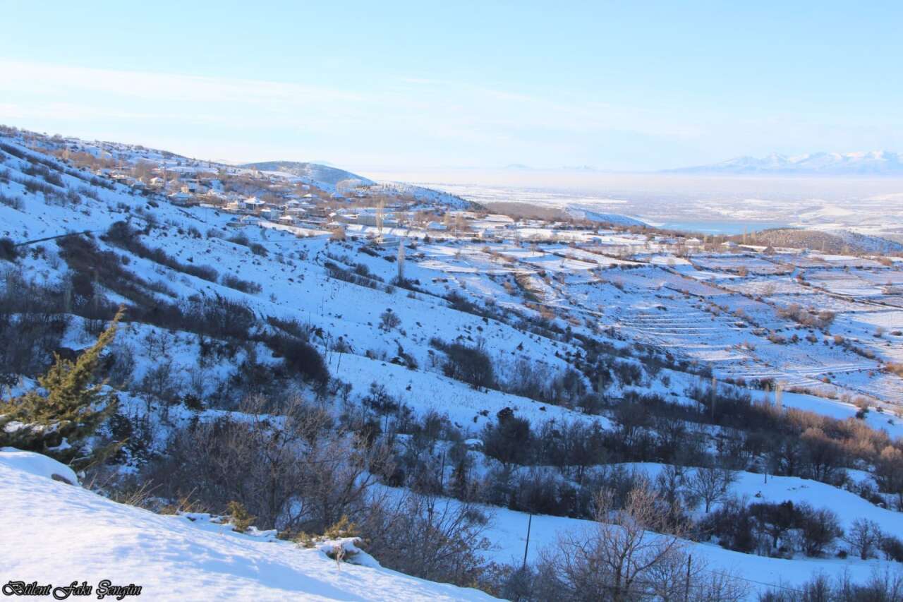 Konya’nın karla kaplı ilçesinde özlenen manzara 15